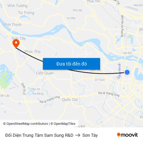 Đối Diện Trung Tâm Sam Sung R&D to Sơn Tây map