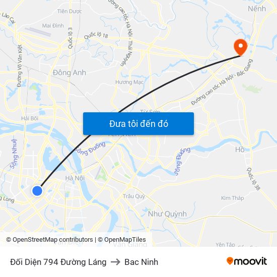 Đối Diện 794 Đường Láng to Bac Ninh map