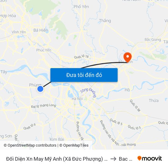 Đối Diện Xn May Mỹ Anh (Xã Đức Phượng) – Quốc Lộ 32 to Bac Ninh map