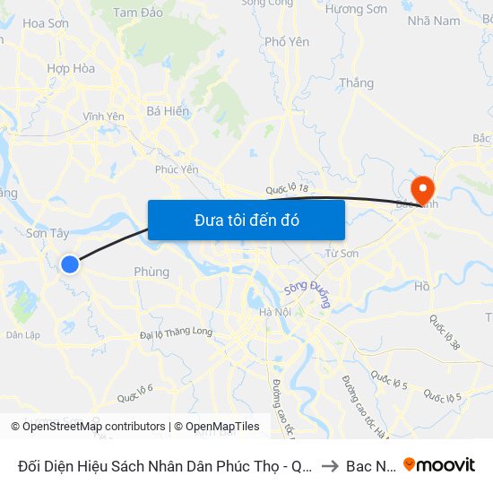 Đối Diện Hiệu Sách Nhân Dân Phúc Thọ - Quốc Lộ 32 to Bac Ninh map