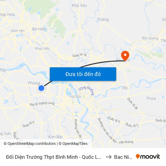 Đối Diện Trường Thpt Bình Minh - Quốc Lộ 32 to Bac Ninh map