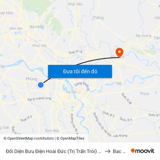 Đối Diện Bưu Điện Hoài Đức (Trị Trấn Trôi) - Quốc Lộ 32 to Bac Ninh map