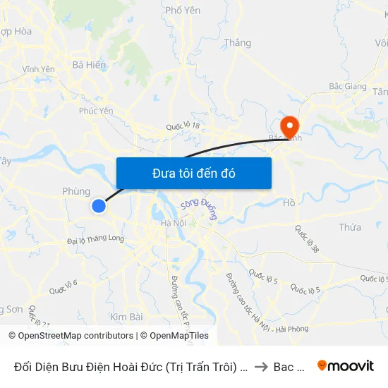 Đối Diện Bưu Điện Hoài Đức (Trị Trấn Trôi) - Quốc Lộ 32 to Bac Ninh map