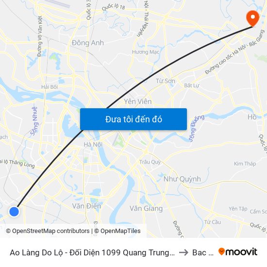 Ao Làng Do Lộ - Đối Diện 1099 Quang Trung (Hà Đông), Quốc Lộ 6 to Bac Ninh map