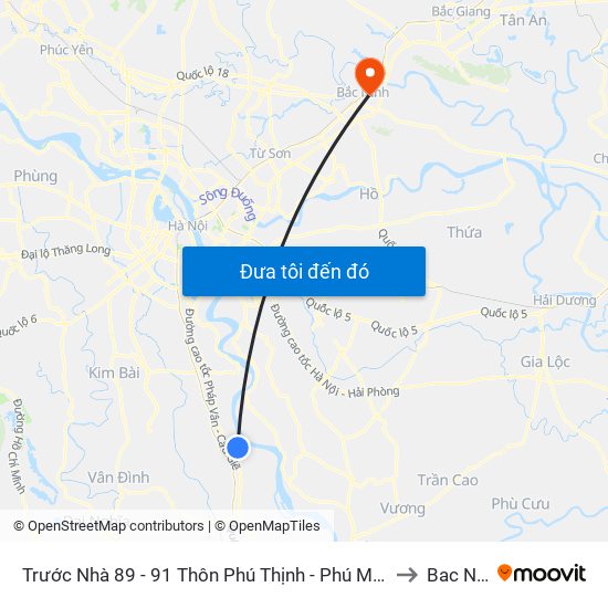 Trước Nhà 89 - 91 Thôn Phú Thịnh - Phú Minh - Tl429 to Bac Ninh map