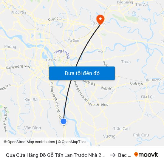 Qua Cửa Hàng Đồ Gỗ Tấn Lan  Trước Nhà 20 - 22 Vạn Điểm - Tl429 to Bac Ninh map