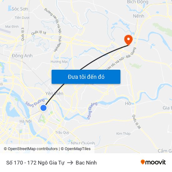 Số 170 - 172 Ngô Gia Tự to Bac Ninh map