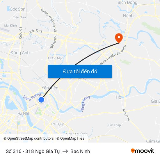 Số 316 - 318 Ngô Gia Tự to Bac Ninh map