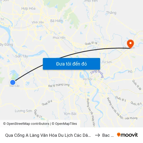 Qua Cổng A Làng Văn Hóa Du Lịch Các Dân Tộc Việt Nam 30m to Bac Ninh map