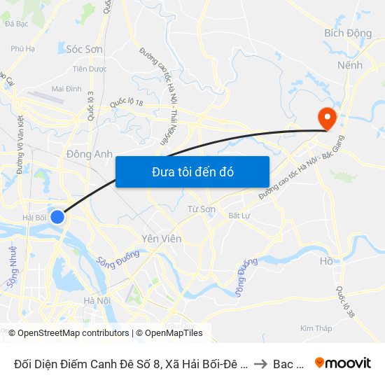 Đối Diện Điếm Canh Đê Số 8, Xã Hải Bối-Đê Tả Sông Hồng to Bac Ninh map