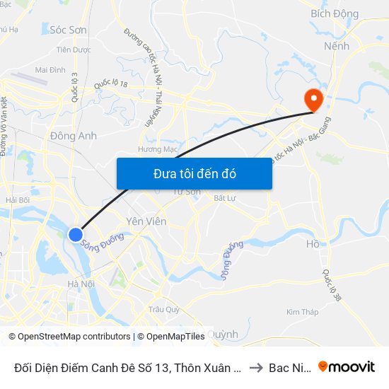 Đối Diện Điếm Canh Đê Số 13, Thôn Xuân Trạch to Bac Ninh map