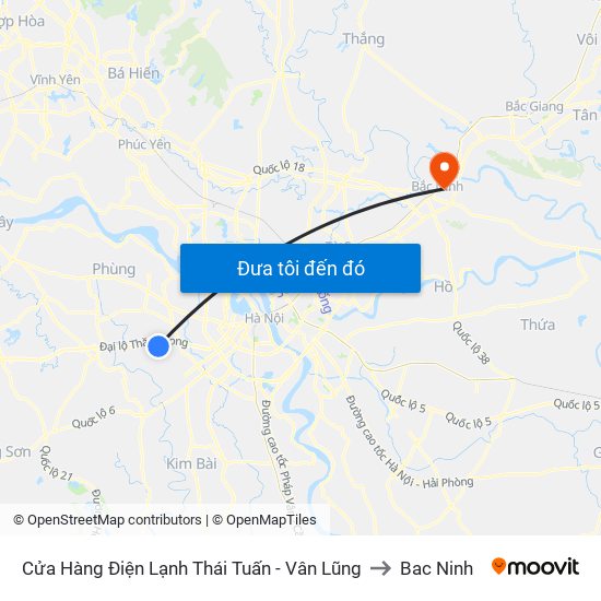 Cửa Hàng Điện Lạnh Thái Tuấn - Vân Lũng to Bac Ninh map