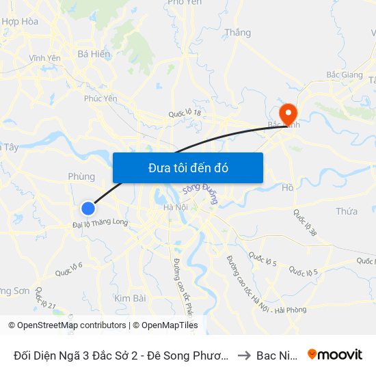 Đối Diện Ngã 3 Đắc Sở 2 - Đê Song Phương to Bac Ninh map