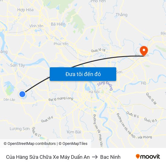 Của Hàng Sửa Chữa Xe Máy Duẩn An to Bac Ninh map