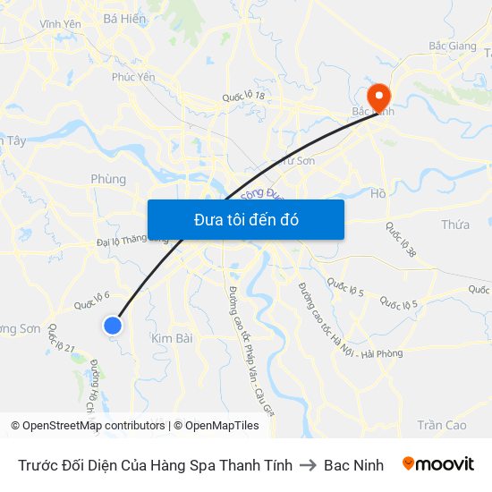 Trước Đối Diện Của Hàng Spa Thanh Tính to Bac Ninh map