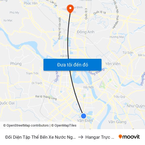 Đối Diện Tập Thể Bến Xe Nước Ngầm Hà Nội - Ngọc Hồi to Hangar Trực Chiến E921 map