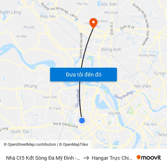 Nhà Ct5 Kđt Sông Đà Mỹ Đình - Phạm Hùng to Hangar Trực Chiến E921 map