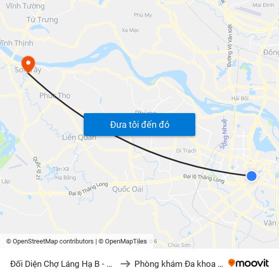 Đối Diện Chợ Láng Hạ B - 564 Đường Láng to Phòng khám Đa khoa THIÊN PHÚC. map