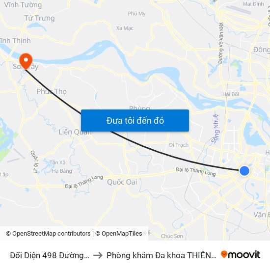 Đối Diện 498 Đường Láng to Phòng khám Đa khoa THIÊN PHÚC. map