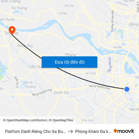 Flatfom Dành Riêng Cho Xe Buýt Trước Nhà 45 Đường Láng to Phòng khám Đa khoa THIÊN PHÚC. map