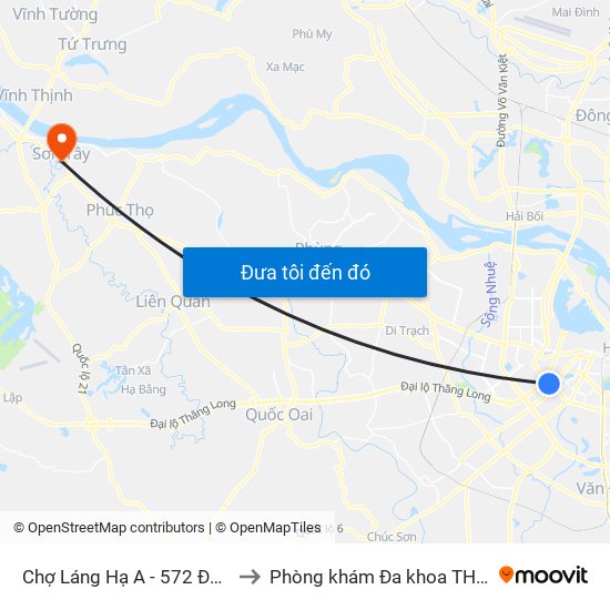 Chợ Láng Hạ A - 572 Đường Láng to Phòng khám Đa khoa THIÊN PHÚC. map