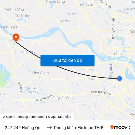 247-249 Hoàng Quốc Việt to Phòng khám Đa khoa THIÊN PHÚC. map