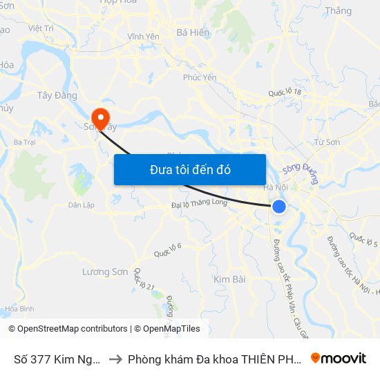 Số 377 Kim Ngưu to Phòng khám Đa khoa THIÊN PHÚC. map