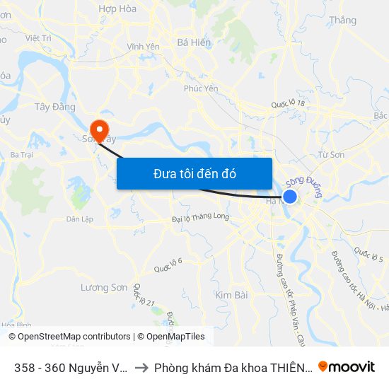 358 - 360 Nguyễn Văn Cừ to Phòng khám Đa khoa THIÊN PHÚC. map