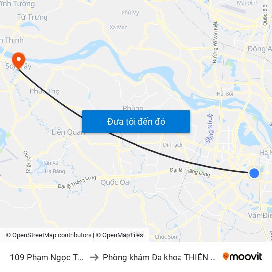 109 Phạm Ngọc Thạch to Phòng khám Đa khoa THIÊN PHÚC. map