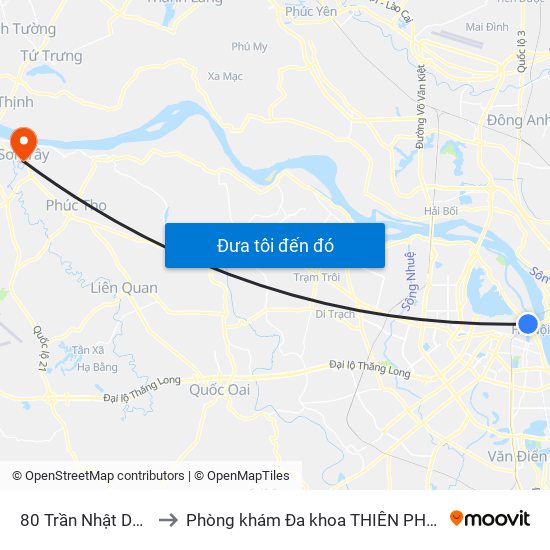 80 Trần Nhật Duật to Phòng khám Đa khoa THIÊN PHÚC. map