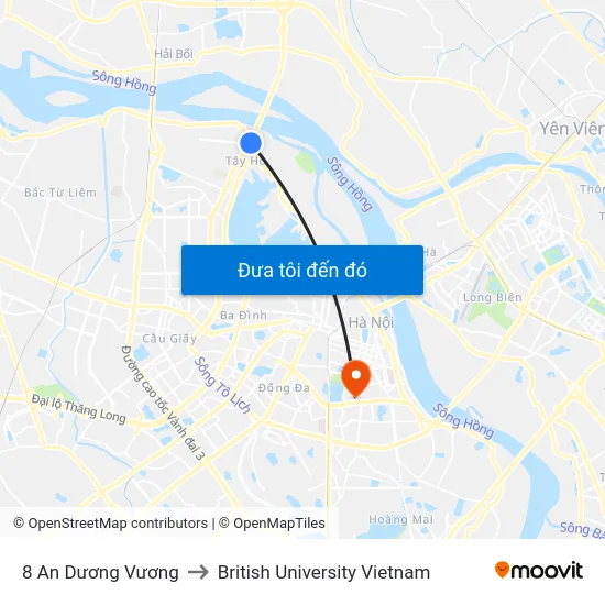 8 An Dương Vương to British University Vietnam map