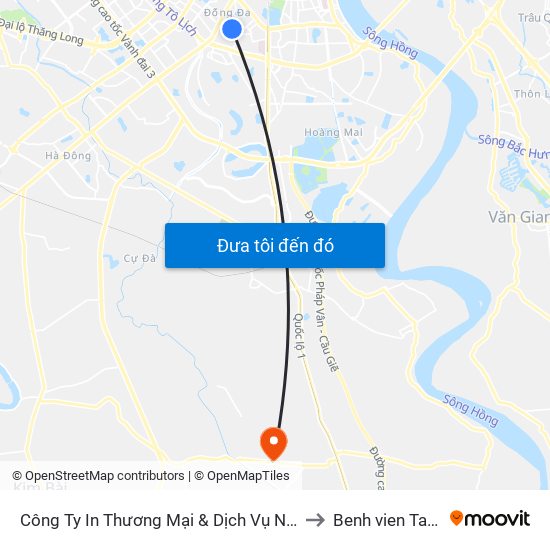 Công Ty In Thương Mại & Dịch Vụ Ngân Hàng - Số 10 Chùa Bộc to Benh vien Tam than TW1 map