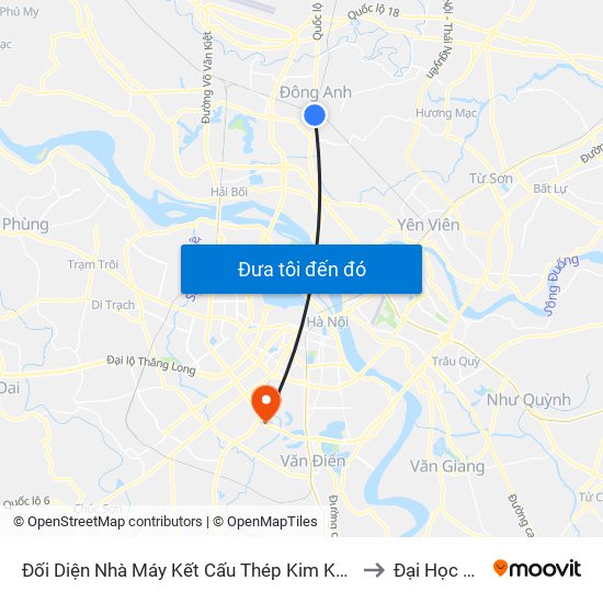 Đối Diện Nhà Máy Kết Cấu Thép Kim Khí Đông Anh - Km 13+400 Quốc Lộ 3 to Đại Học Thăng Long map