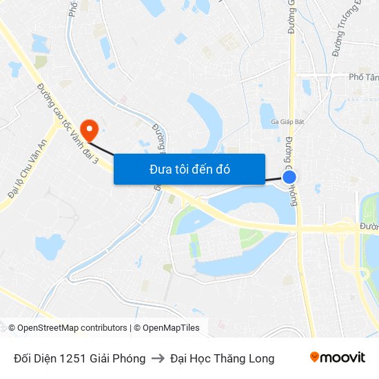 Đối Diện 1251 Giải Phóng to Đại Học Thăng Long map