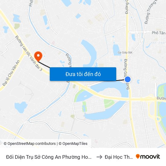 Đối Diện Trụ Sở Công An Phường Hoàng Liệt- 1277 Giải Phóng to Đại Học Thăng Long map