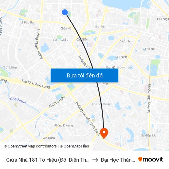 Giữa Nhà 181 Tô Hiệu (Đối Diện Thcs Nghĩa Tân) to Đại Học Thăng Long map