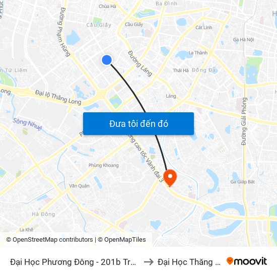 Đại Học Phương Đông - 201b Trung Kinh to Đại Học Thăng Long map