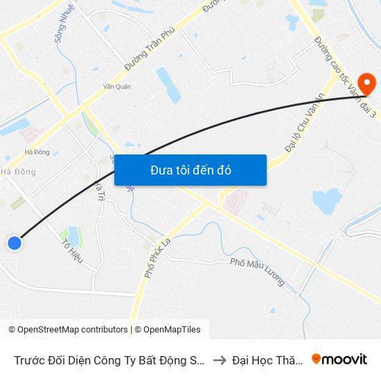 Trước Đối Diện Công Ty Bất Động Sản Vietinvest 20m to Đại Học Thăng Long map