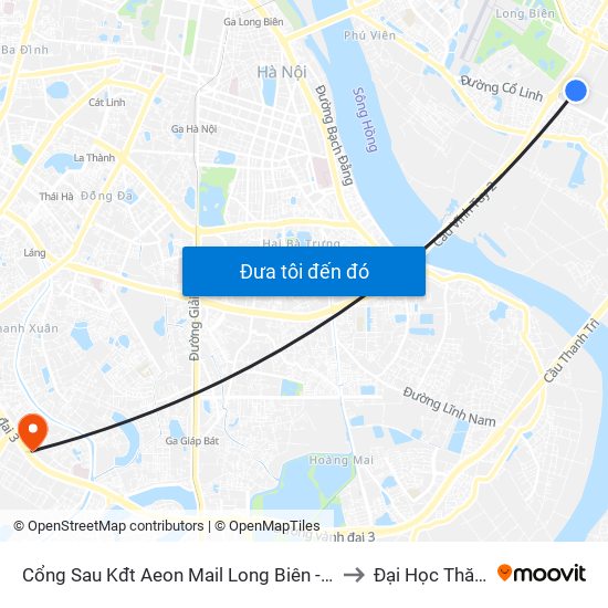 Cổng Sau Kđt Aeon Mail Long Biên - Đường Nội Bộ Kđt to Đại Học Thăng Long map