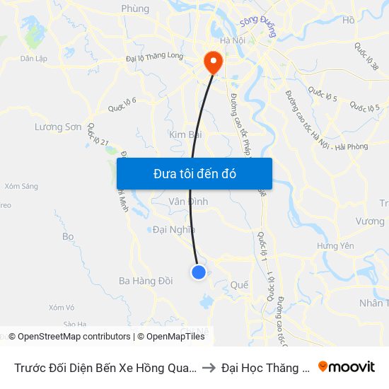 Trước Đối Diện Bến Xe Hồng Quang 30m to Đại Học Thăng Long map