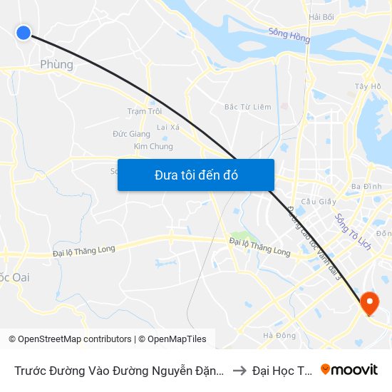 Trước Đường Vào Đường Nguyễn Đặng Phi - Khu Di Tích Đá La Thạch to Đại Học Thăng Long map