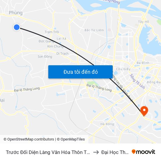 Trước Đối Diện Làng Văn Hóa Thôn Thống Nhất, Cát Quế 50m to Đại Học Thăng Long map