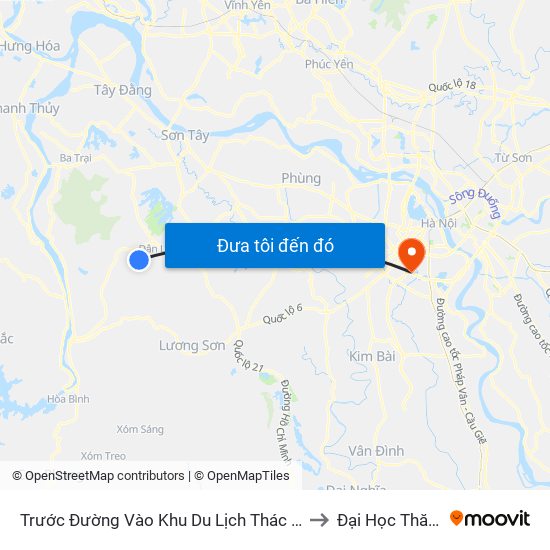 Trước Đường Vào Khu Du Lịch Thác Bạc Suối Sao 30m to Đại Học Thăng Long map