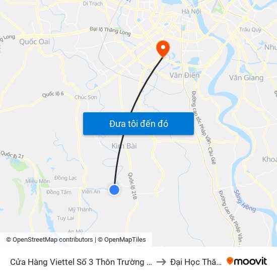 Cửa Hàng Viettel Số 3 Thôn Trường Xuân - Tỉnh Lộ 429 to Đại Học Thăng Long map