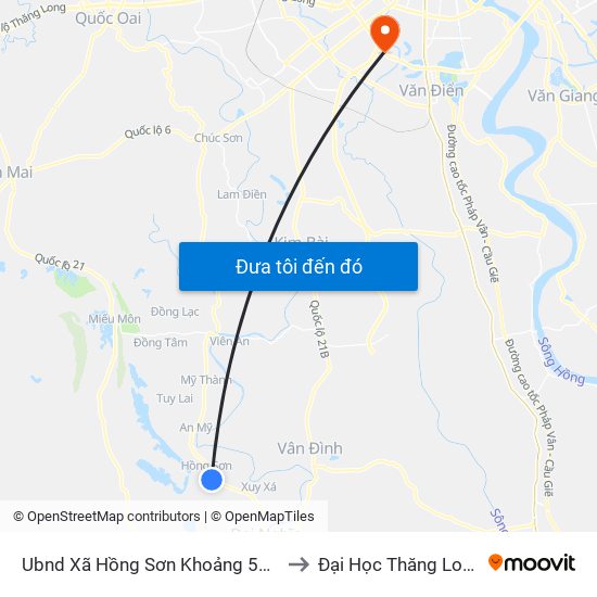 Ubnd Xã Hồng Sơn Khoảng 50m to Đại Học Thăng Long map