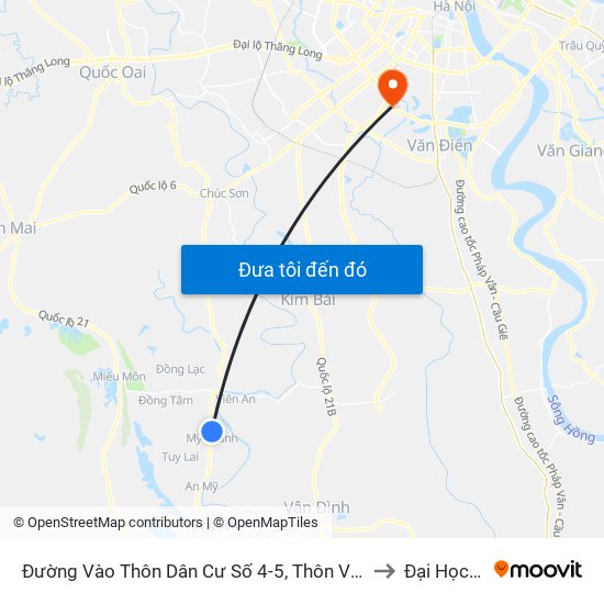 Đường Vào Thôn Dân Cư Số 4-5, Thôn Vĩnh Xương Thượng, Xã Mỹ Thành Khoảng 50m to Đại Học Thăng Long map