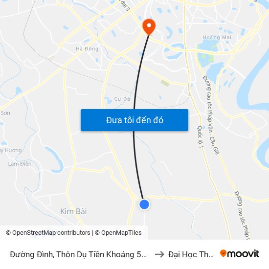 Đường Đình, Thôn Dụ Tiền Khoảng 50m-Đường Liên Thôn Xã to Đại Học Thăng Long map