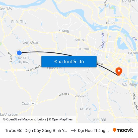 Trước Đối Diện Cây Xăng Bình Yên 20m to Đại Học Thăng Long map