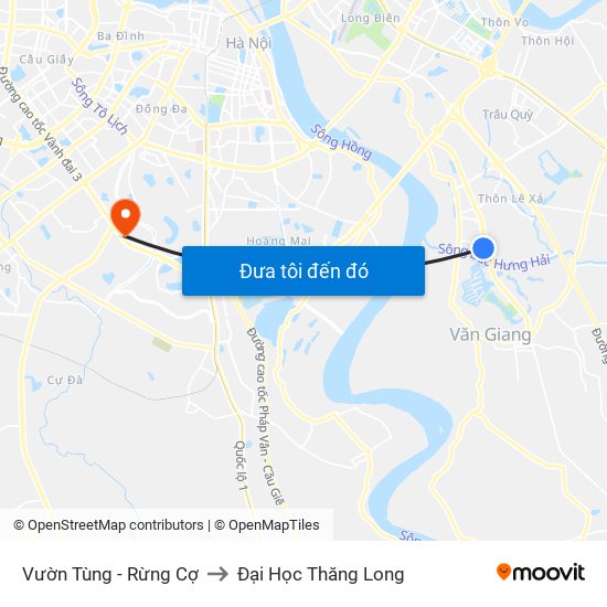 Vườn Tùng - Rừng Cợ to Đại Học Thăng Long map