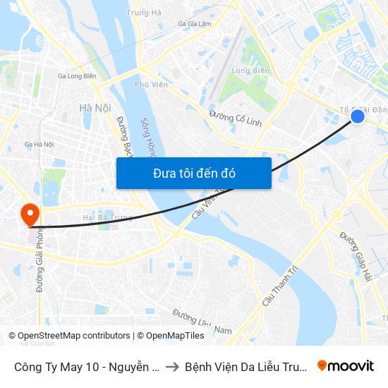 Công Ty May 10 - Nguyễn Văn Linh to Bệnh Viện Da Liễu Trung Ương map